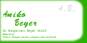 aniko beyer business card